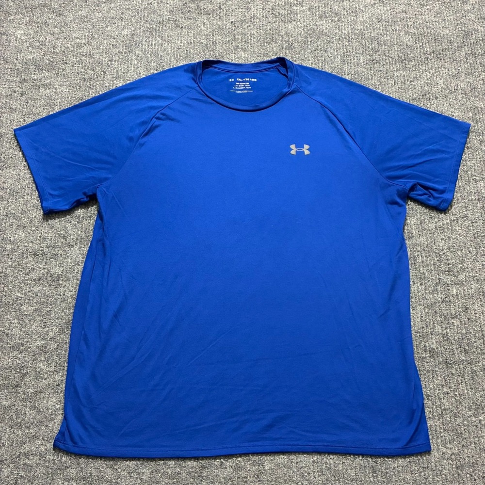 Under Armour The Tech Tee Shirt Mens Size 2XL Blue Activewear Short Sleeve‎